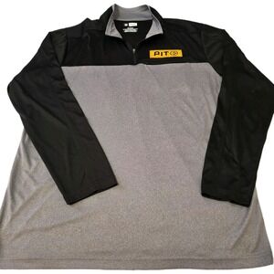 NFL Team Apparel Pittsburgh Steelers Quarter Zip Long Sleeve Pullover Size XL